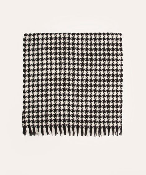cachecol pied de poule off white