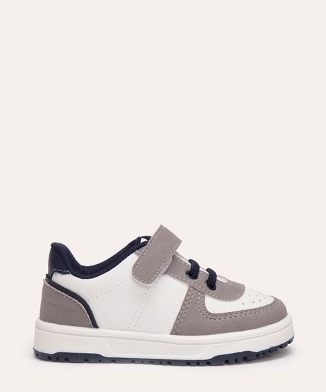 tênis infantil com velcro cinza