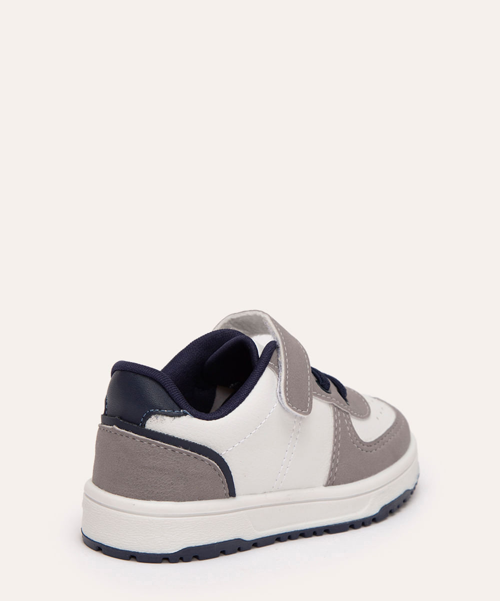 tênis infantil com velcro cinza