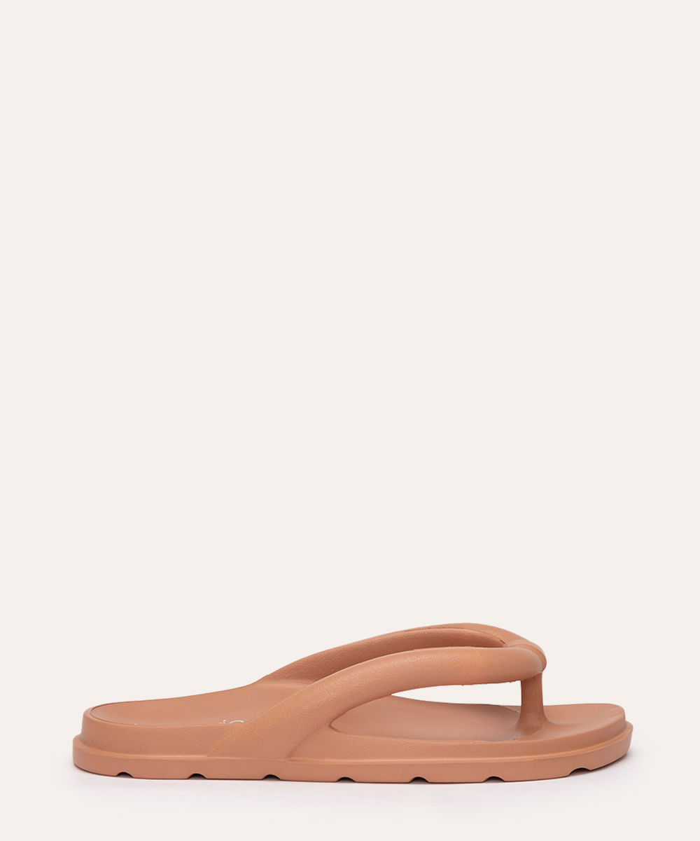 chinelo nuvem de dedo beira rio bege