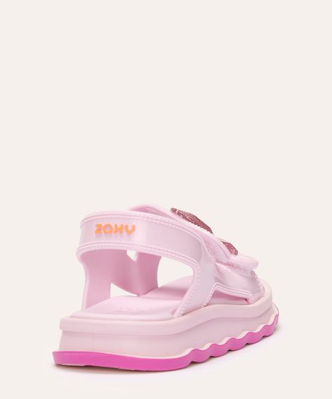 sandália infantil coração zaxy nina lilás