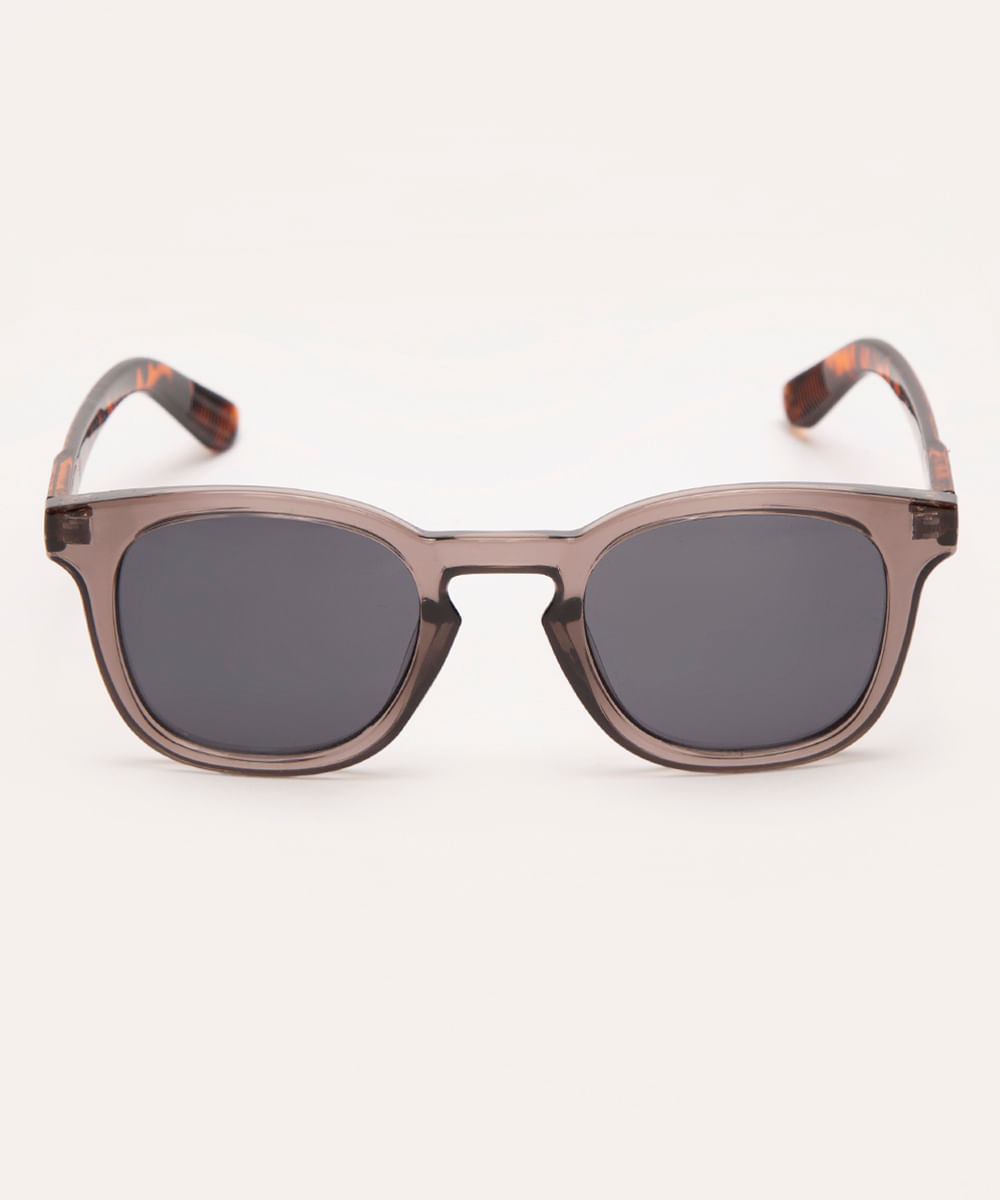 óculos de sol oval clear triton cinza