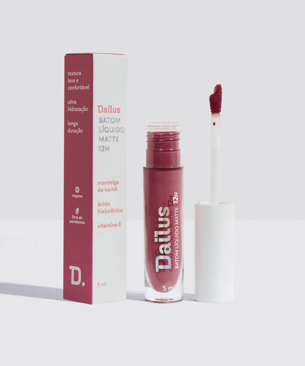 batom líquido matte dailus 12h rose