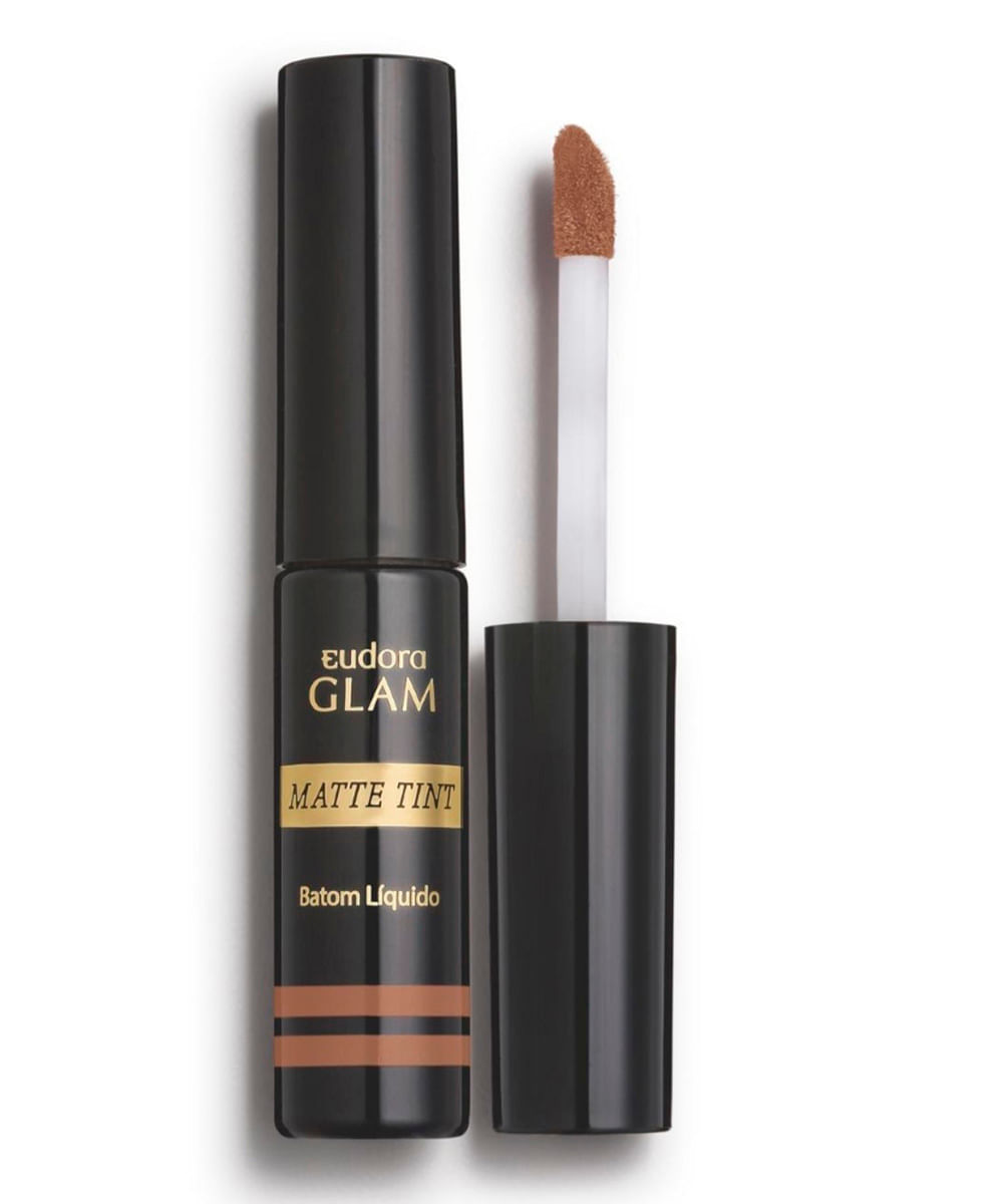 eudora glam batom líquido matte tint nude clássico