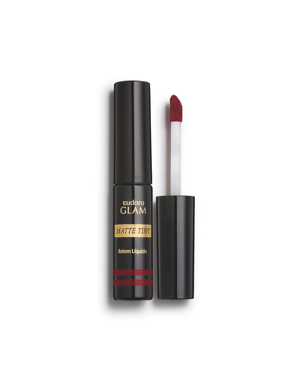eudora glam batom líquido matte tint bordo intenso
