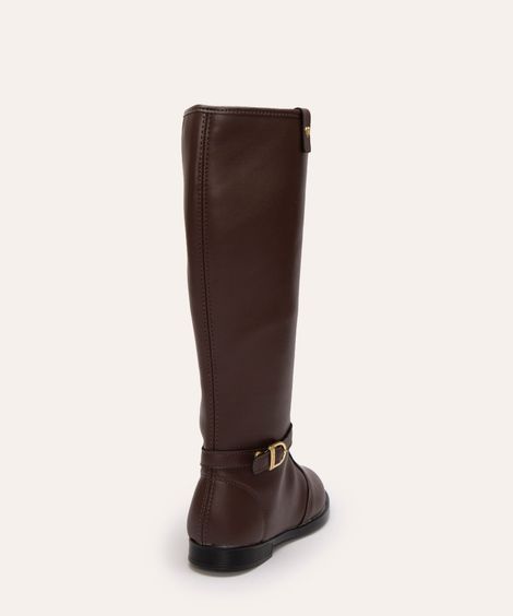 bota infantil cano longo molekinha com fivela marrom