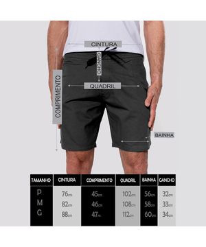 Bermuda Shorts Sarja Cintura Elástico 7854