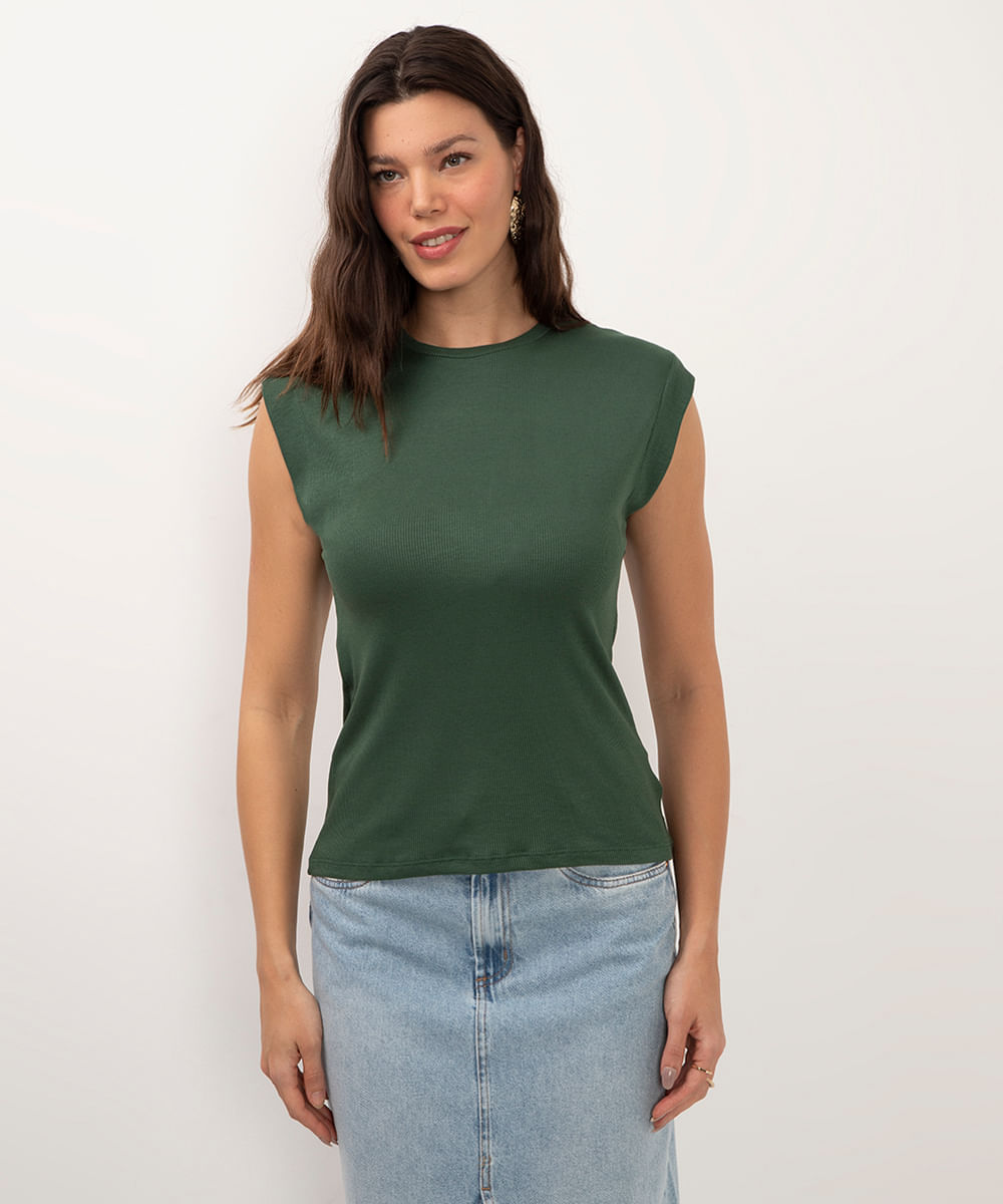regata muscle tee de viscose verde