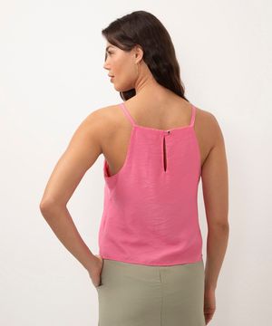 regata halterneck de viscose pink