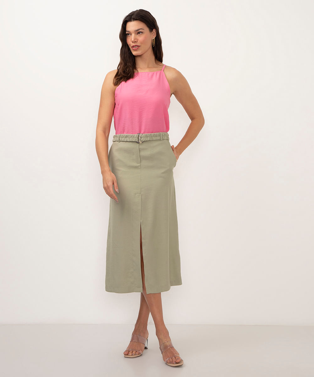 regata halterneck de viscose pink
