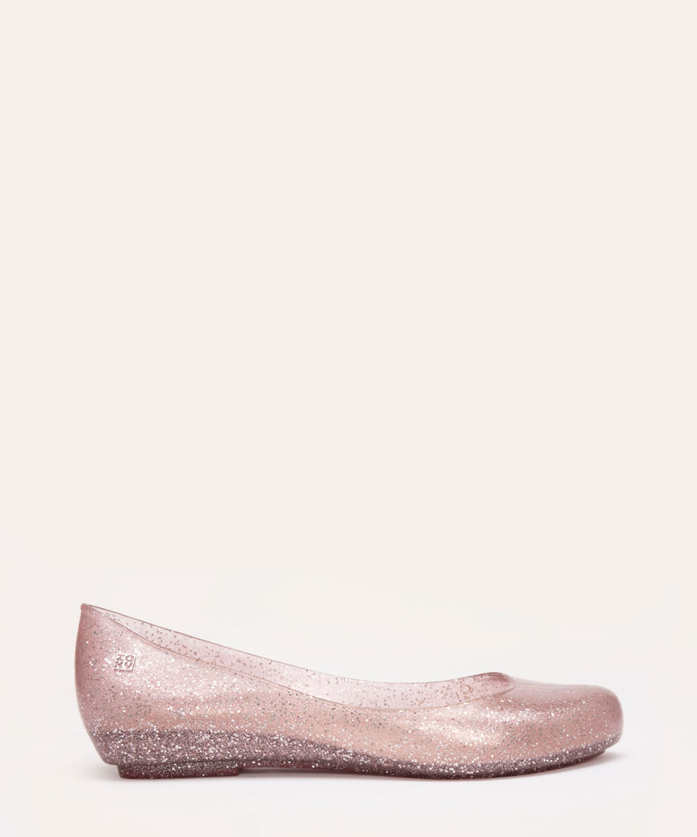 sapatilha zaxy com glitter nude