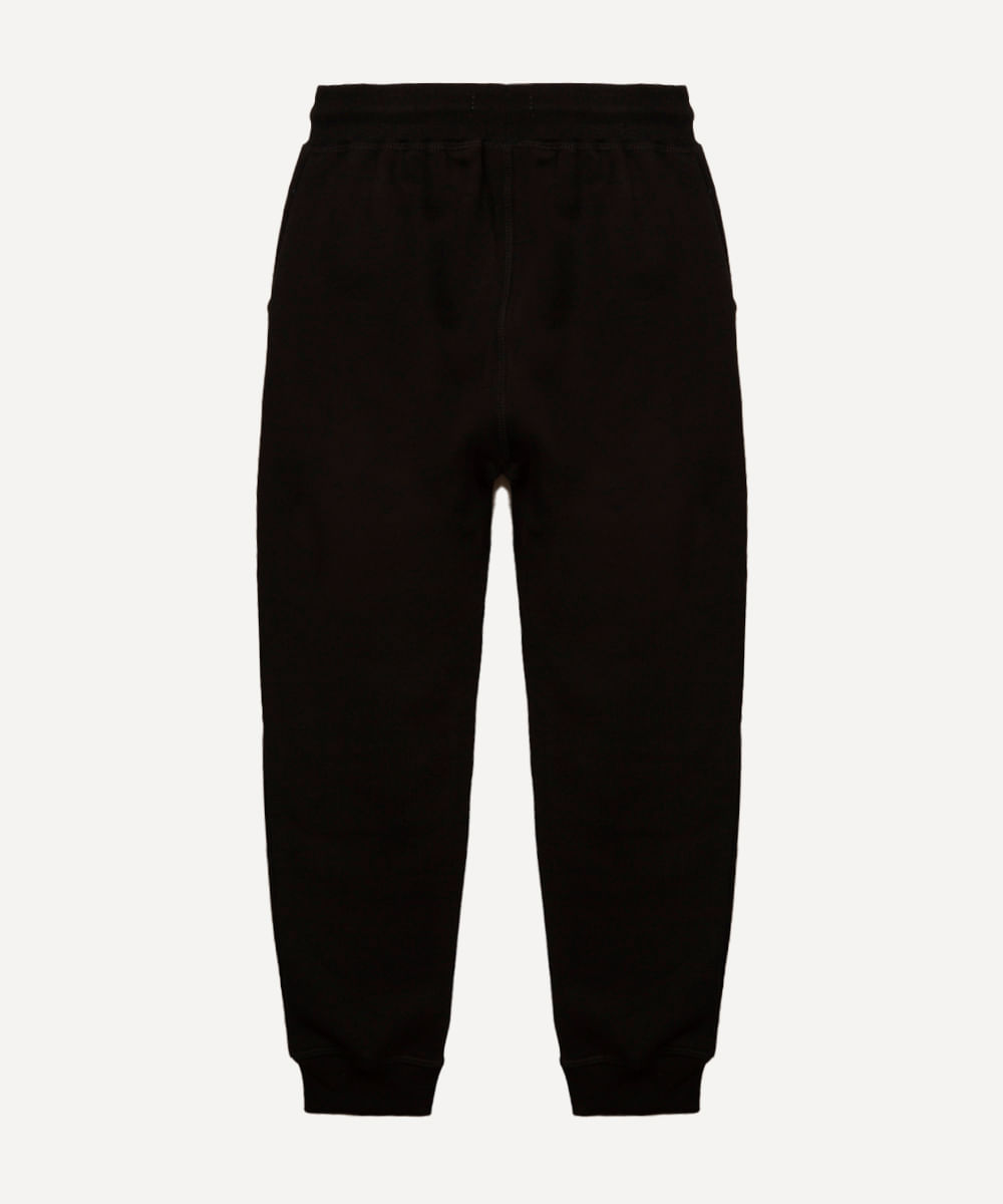 calça jogger de moletom infantil - preto