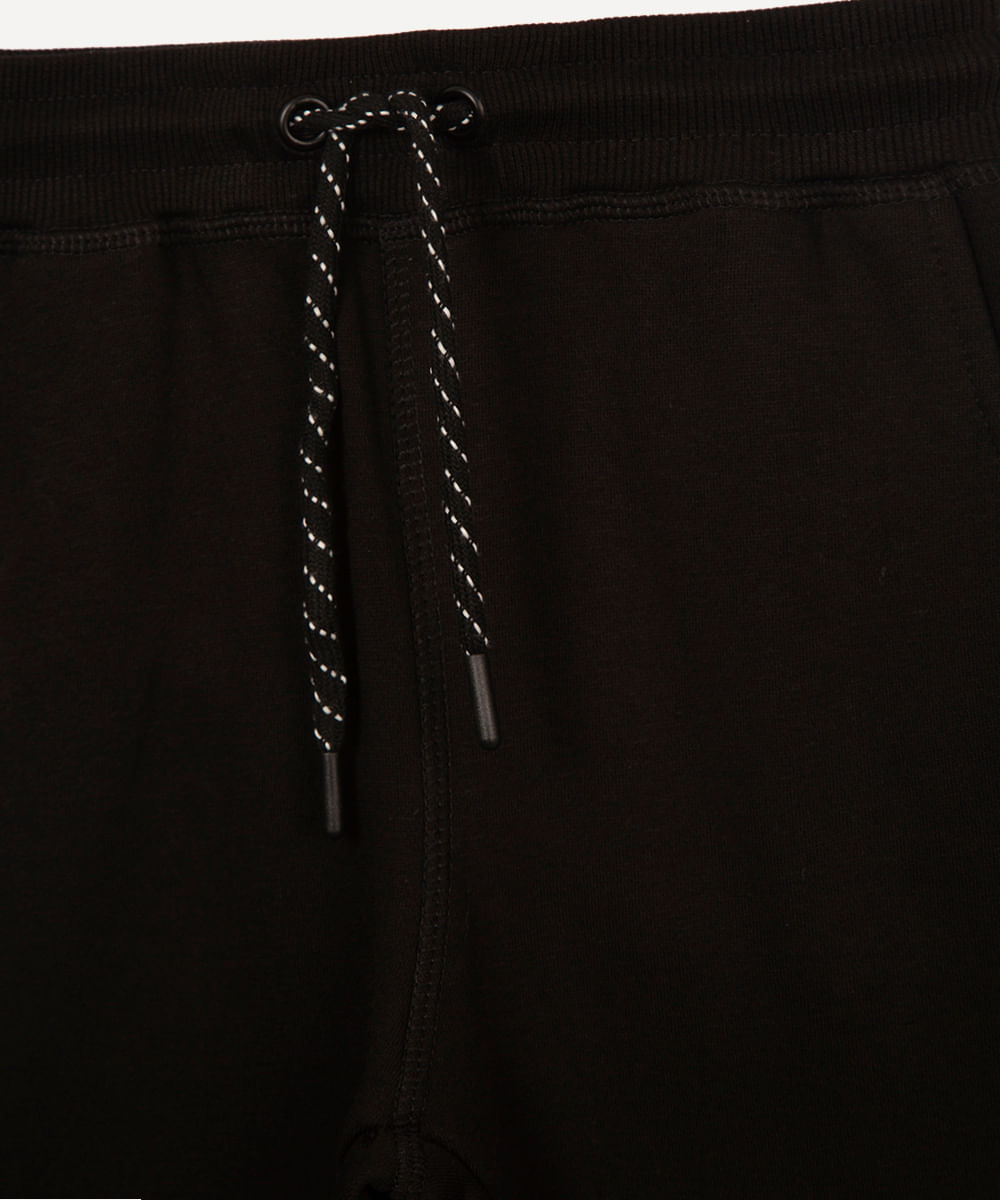 calça jogger de moletom infantil - preto