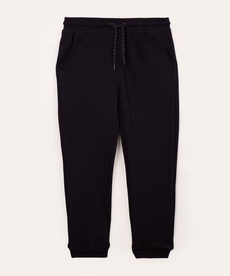 calça jogger de moletom infantil - azul marinho