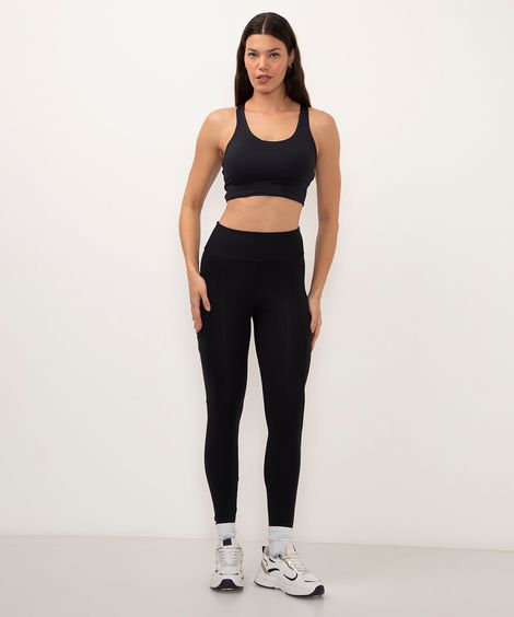 calça legging cargo cintura alta preta