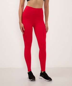 calça legging com bolso cintura alta ace vermelho