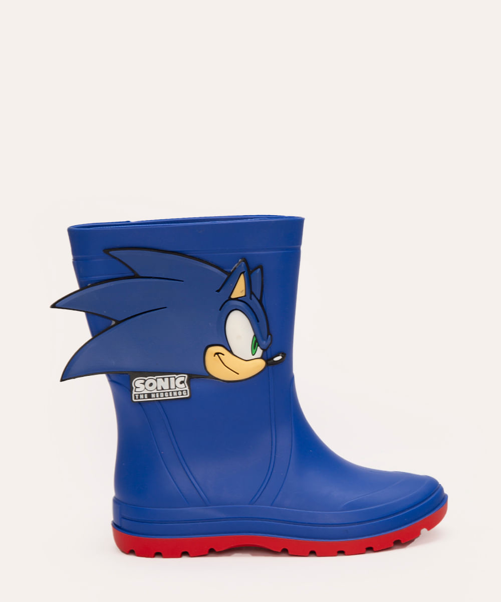 galocha infantil sonic azul