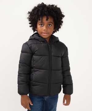 jaqueta puffer infantil - preto