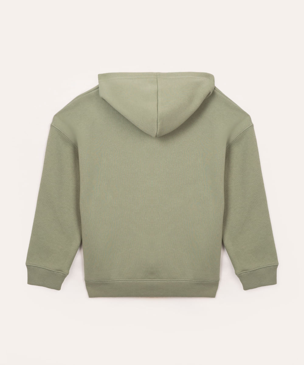 blusão de moletom infantil com capuz limited edition verde