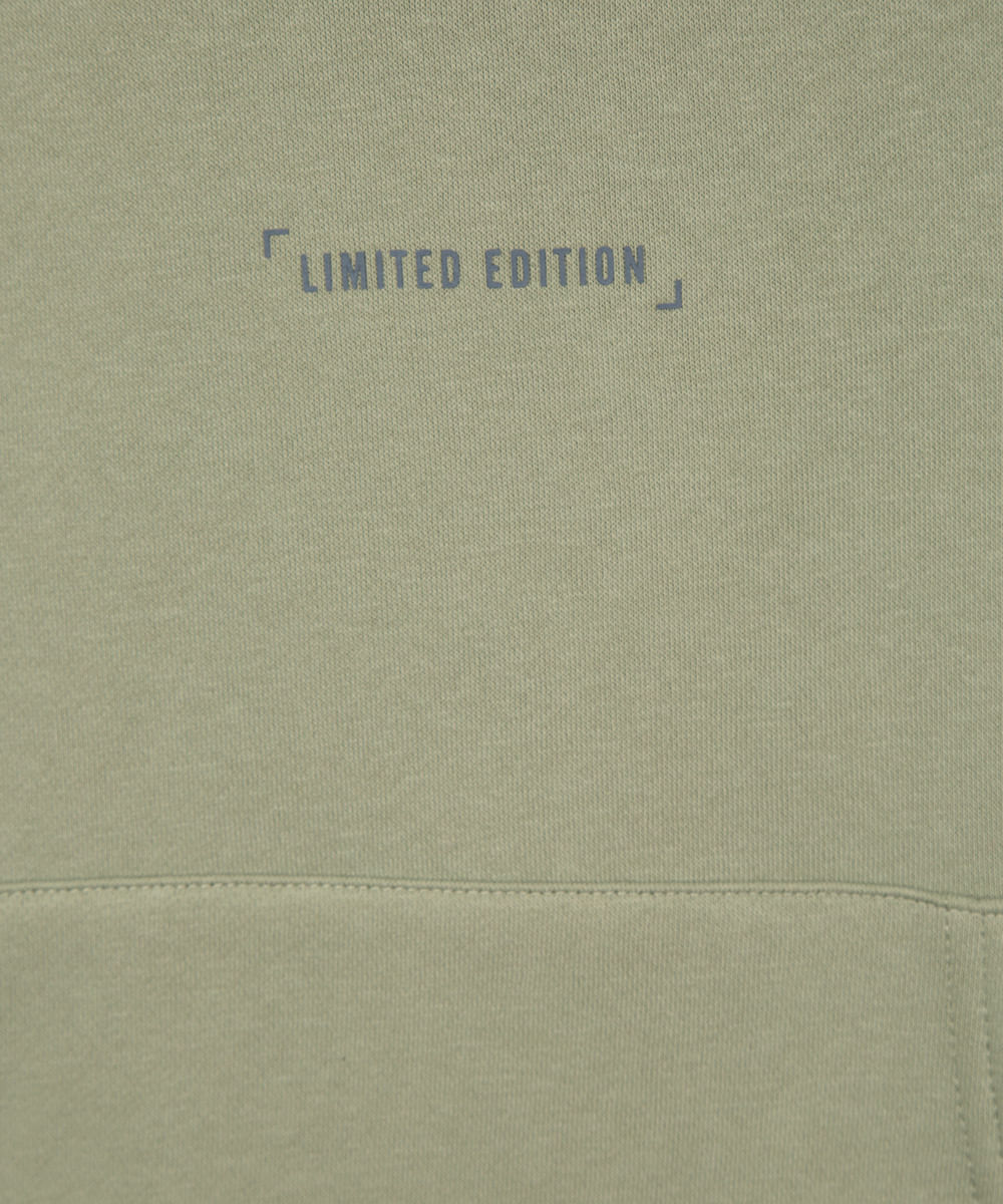 blusão de moletom infantil com capuz limited edition verde