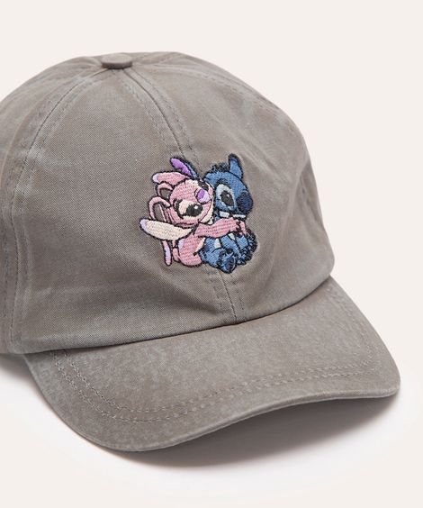 boné de sarja infantil angel e stitch cinza