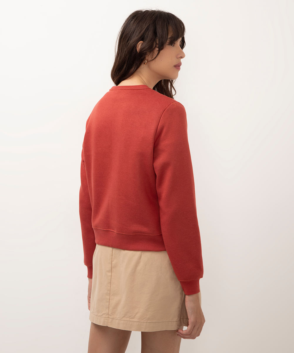 blusão de moletom mulher maravilha laranja