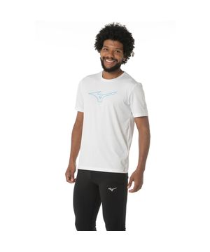 Camiseta de Treino Masculina Mizuno Focus Stamp Branco