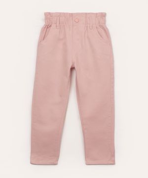 calça de sarja infantil clochard rosa