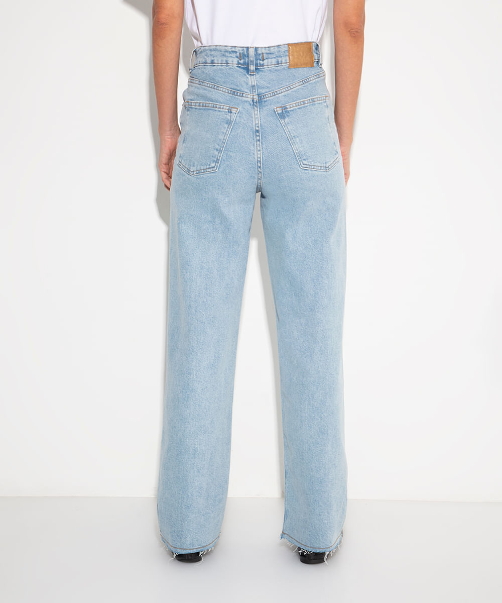calça jeans new york cintura alta mindset azul