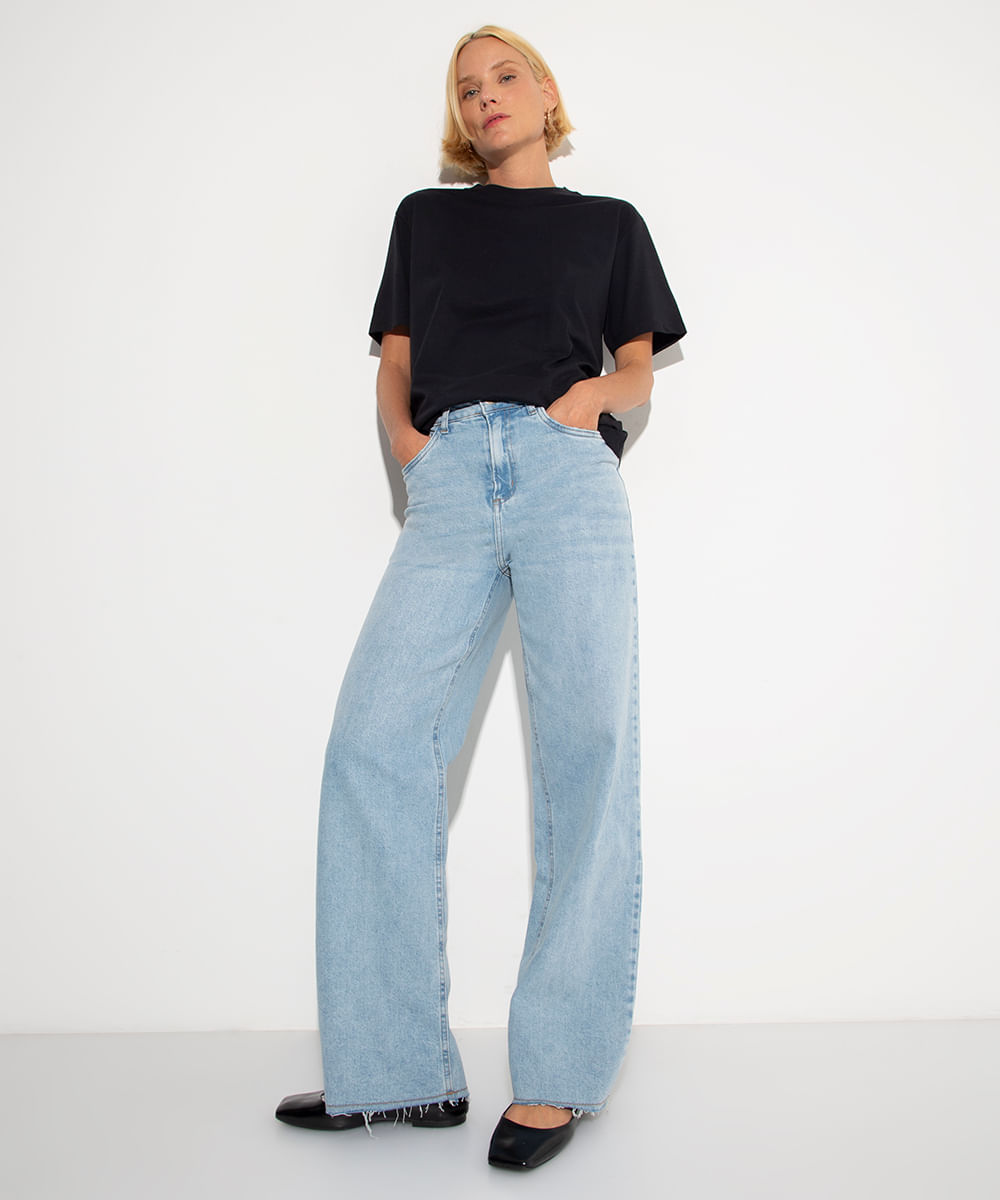 camiseta básica de algodão mindset preta