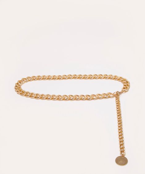 cinto de corrente grossa dourado