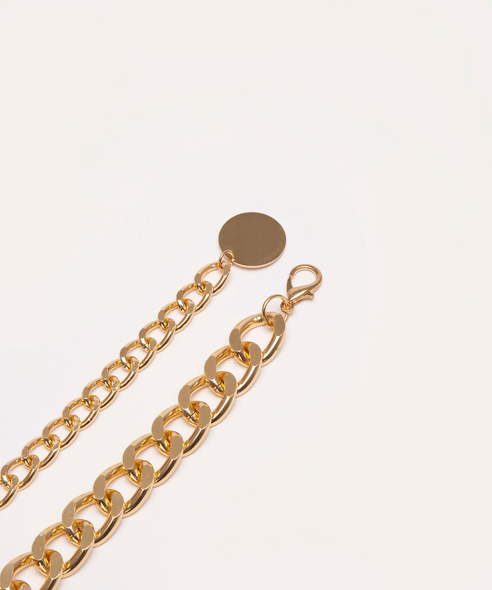 cinto de corrente grossa dourado
