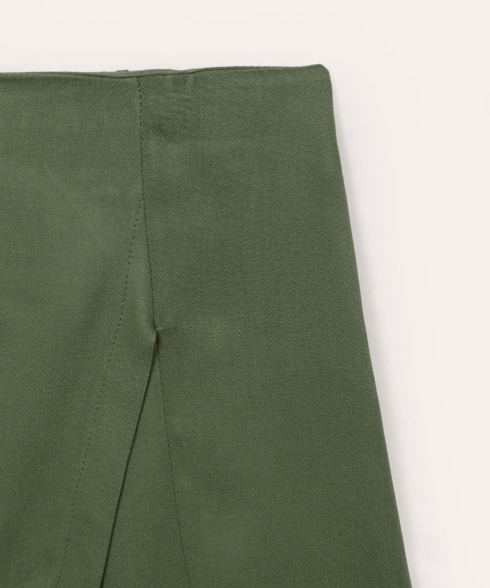conjunto de viscose juvenil cropped e short saia verde