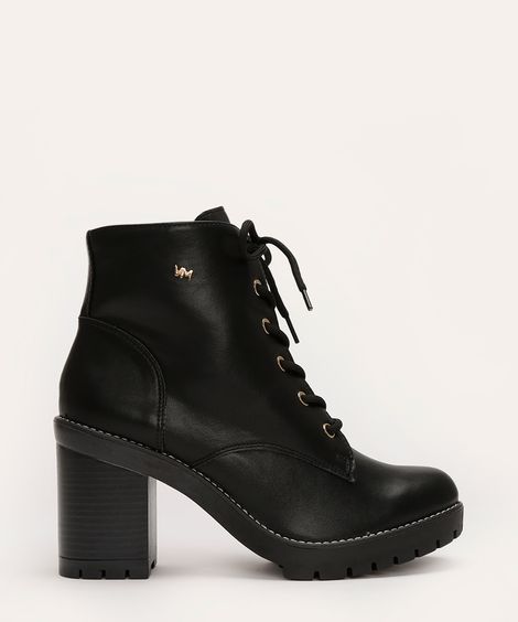 bota coturno salto alto via marte preto