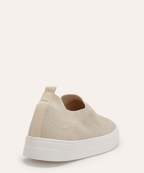 tênis slip on knit oneself bege