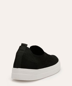 tênis slip on knit oneself preto