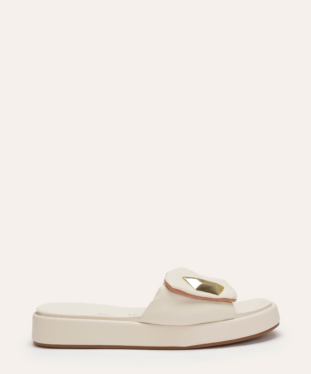 rasteirinha slide almofadada vizzano branco