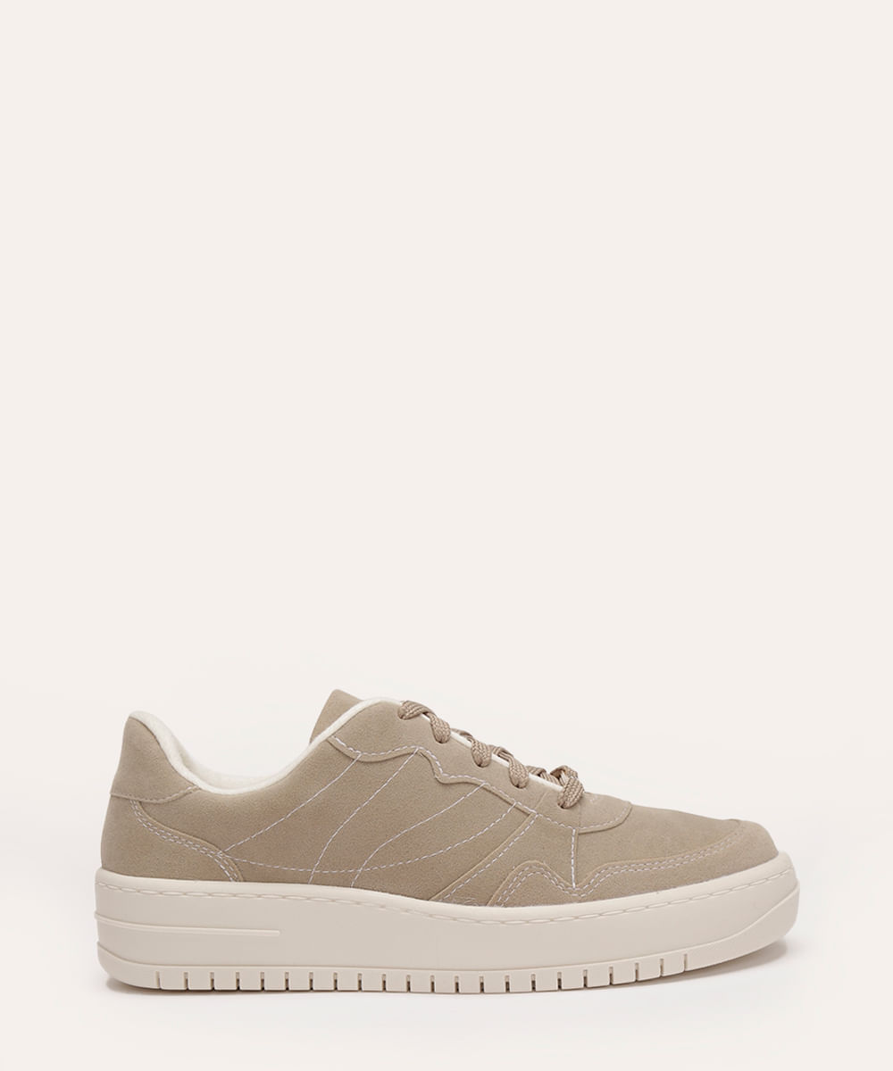 tênis casual de suede vizzano branco