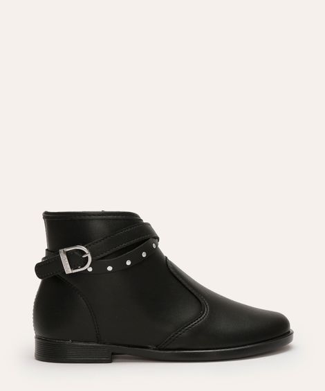 bota biker infantil com tachas molekinha preto