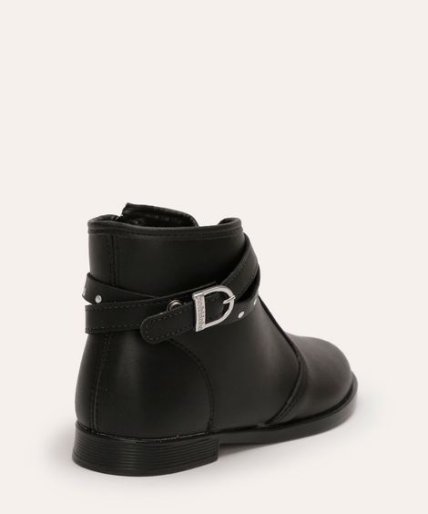 bota biker infantil com tachas molekinha preto