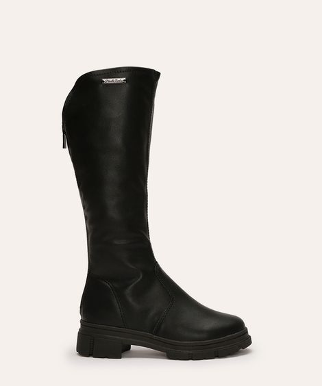 bota infantil cano longo pink cats preto
