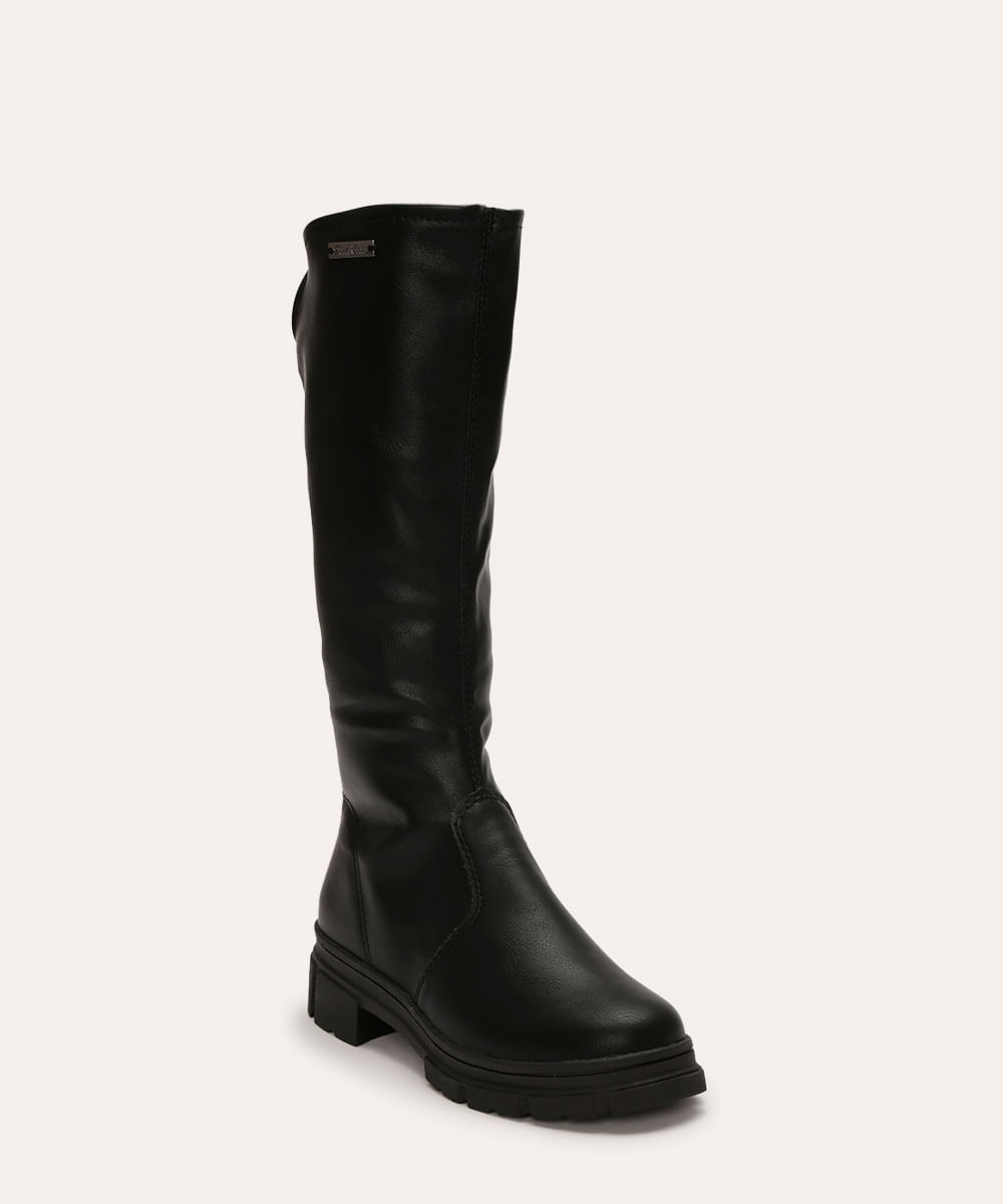 bota infantil cano longo pink cats preto