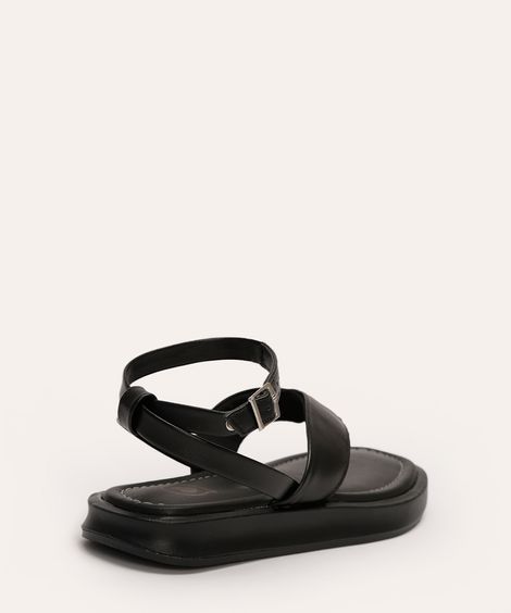 rasteirinha flatform infantil molequinha preta