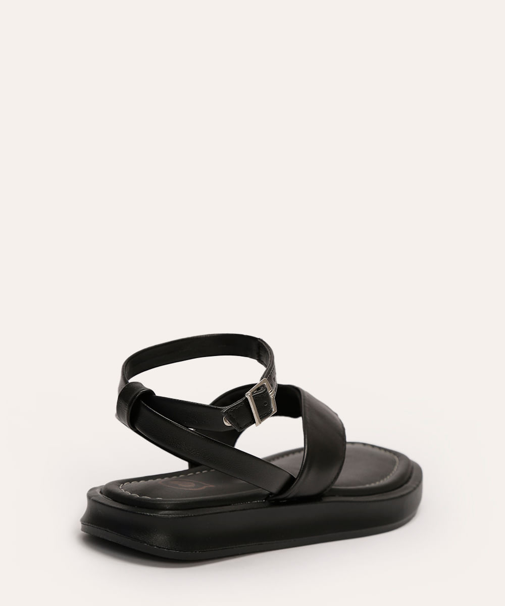rasteirinha flatform infantil molequinha preta