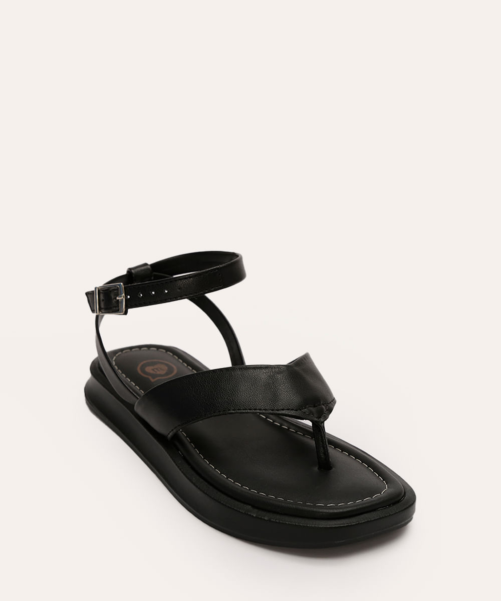 rasteirinha flatform infantil molequinha preta