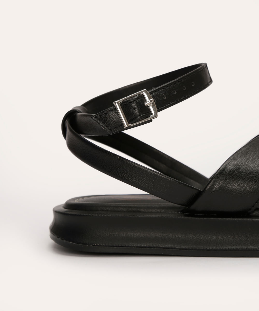 rasteirinha flatform infantil molequinha preta