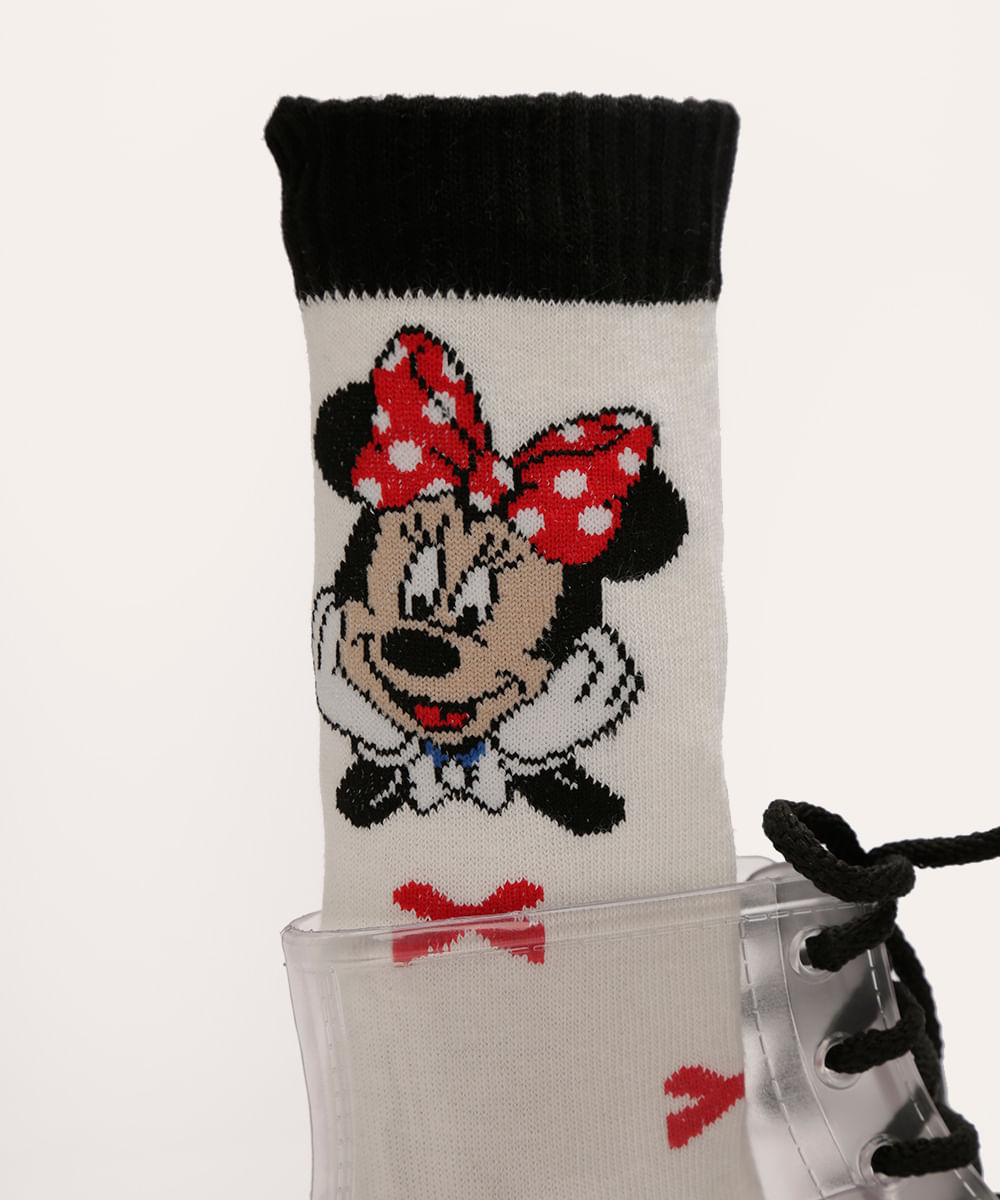 coturno tratorado infantil minnie preto