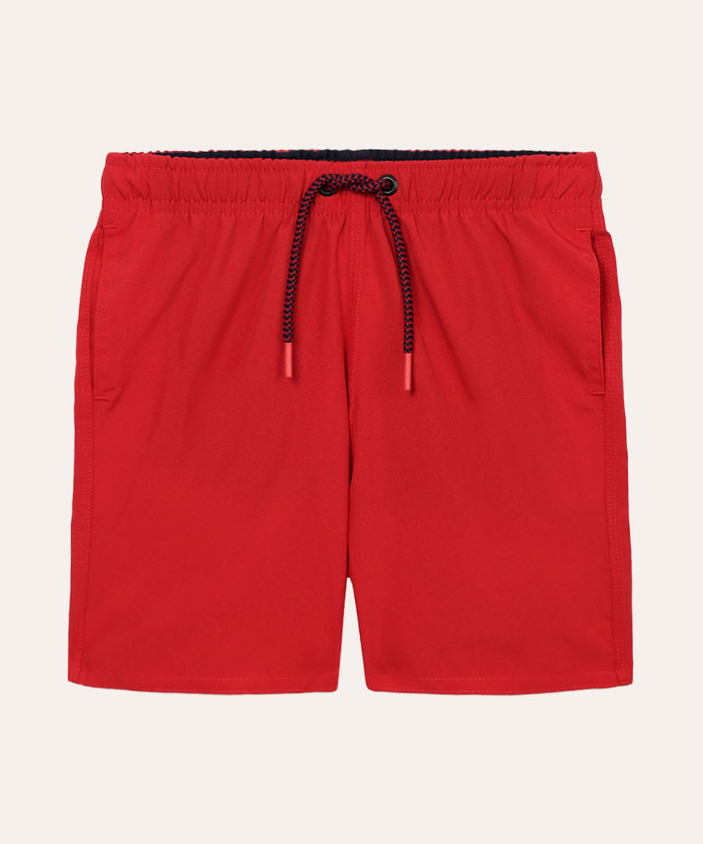 bermuda infantil com bolsos vermelho