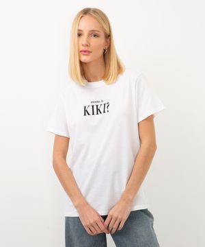 camiseta mona o kiki Gabb algodão sustentável off white