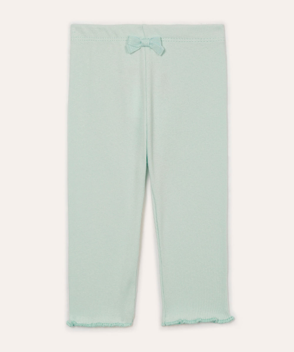 calça infantil de algodão verde